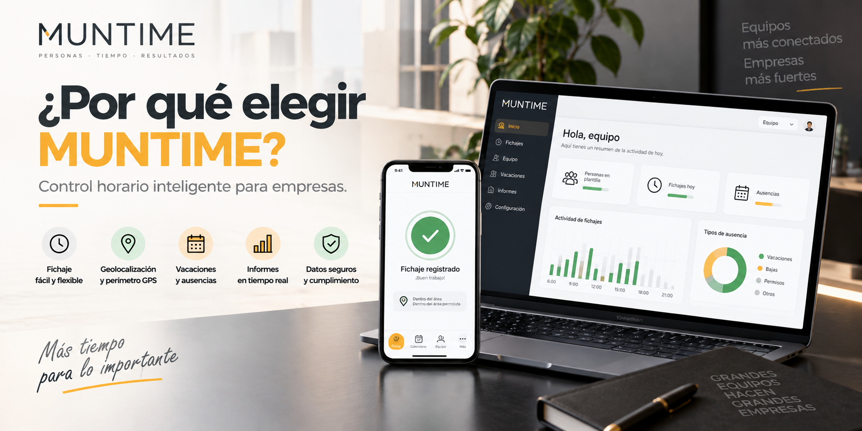 ¿Por qué elegir MUNTIME para el control horario de tu empresa?